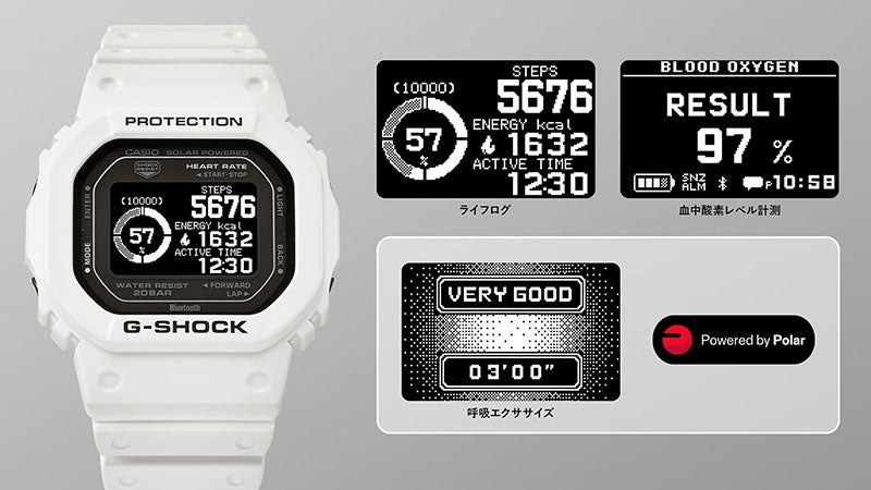 G-SHOCK G-SQUAD 5600 Series ジーショック ジースクワッド DW-H5600-1A2JR