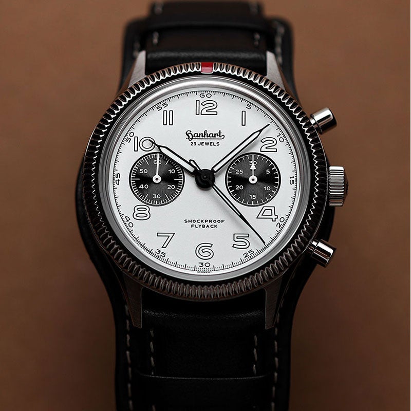 hanhart PIONEER 417ES Flyback Panda 42 ハンハルト パイオニア 417ES フライバック パンダ 42 H721.201-7010