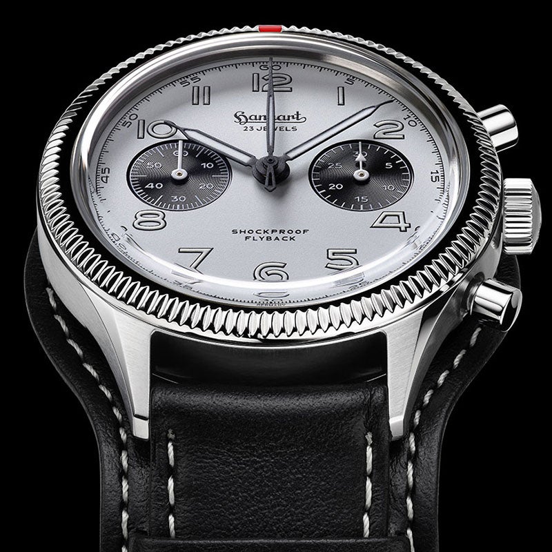 hanhart PIONEER 417ES Flyback Panda 42 ハンハルト パイオニア 417ES フライバック パンダ 42 H721.201-7010