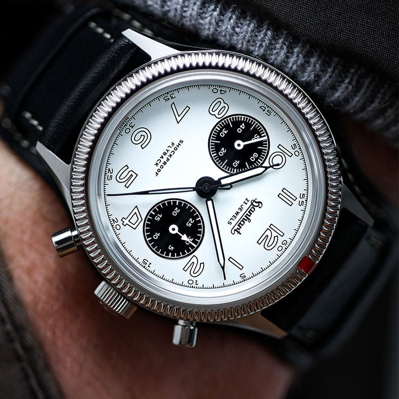hanhart PIONEER 417ES Flyback Panda 42 ハンハルト パイオニア 417ES フライバック パンダ 42 H721.201-7010