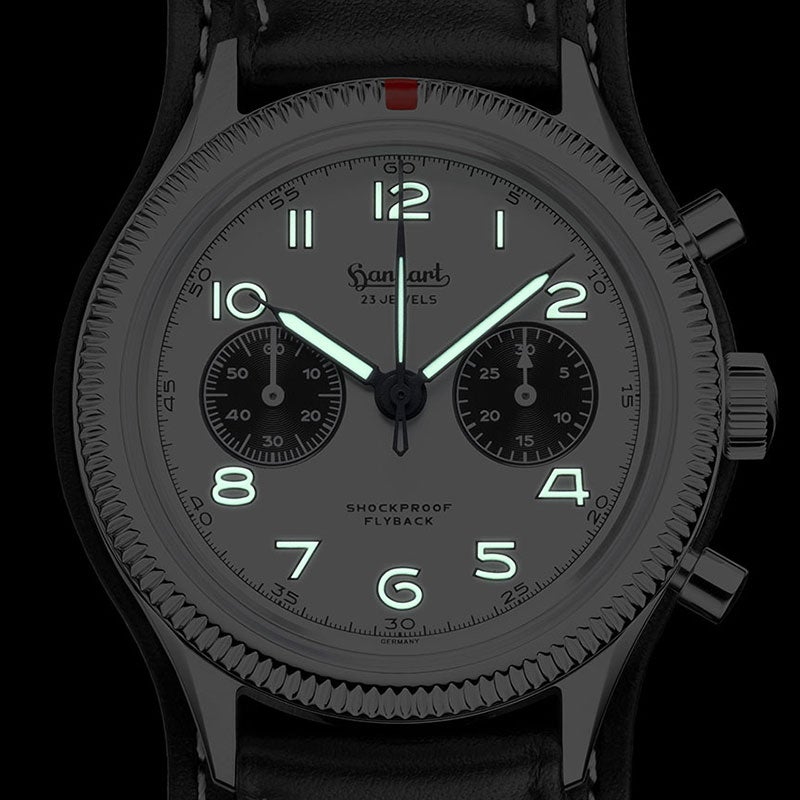 hanhart PIONEER 417ES Flyback Panda 42 ハンハルト パイオニア 417ES フライバック パンダ 42 H721.201-7010