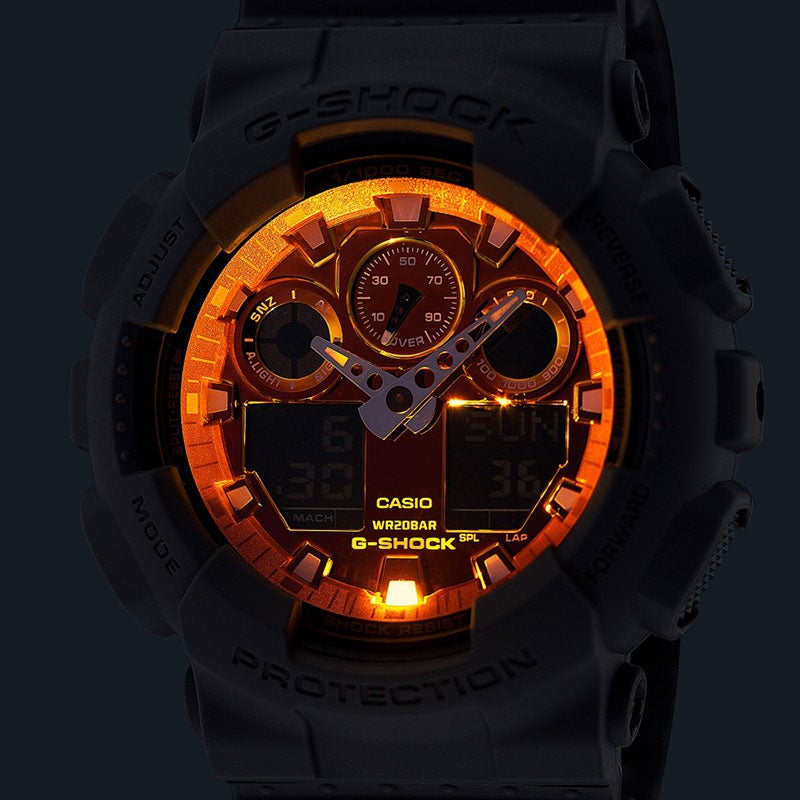 G-SHOCK ANALOG-DIGITAL GA-100 Series ジーショック アナログ デジタル GA-100FL-8AJF