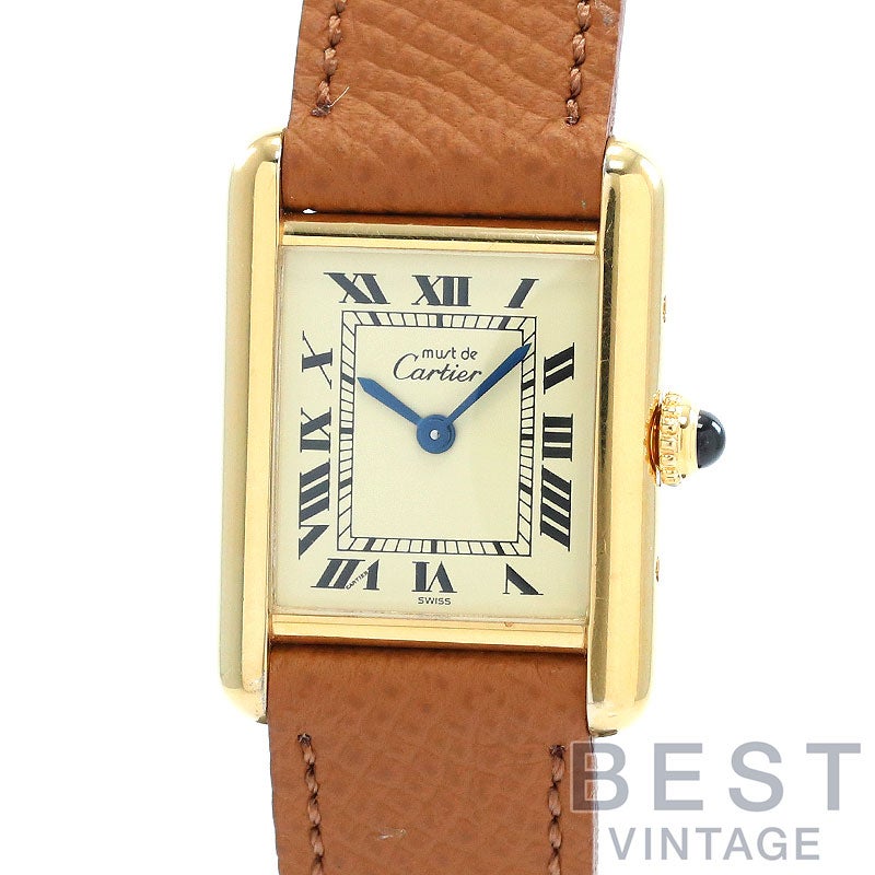 【中古】CARTIER MUST TANK SMALL MODEL VERMEIL カルティエ マスト タンク SM ヴェルメイユ W1003153