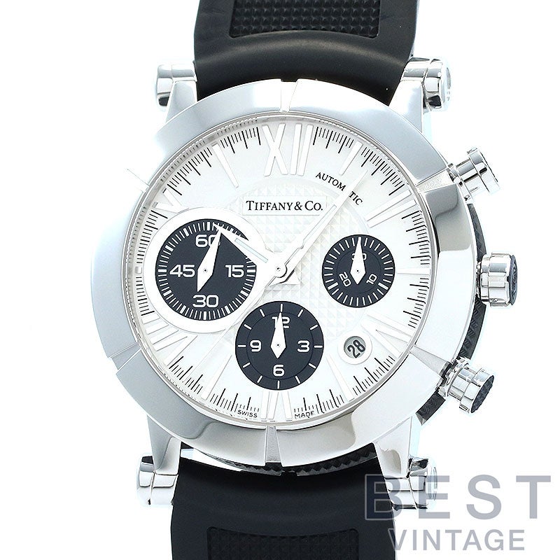 【中古】TIFFANY & CO. ATLAS GENT CHRONOGRAPH ティファニー アトラス ジェント クロノグラフ Z1000.82.12A21A91A