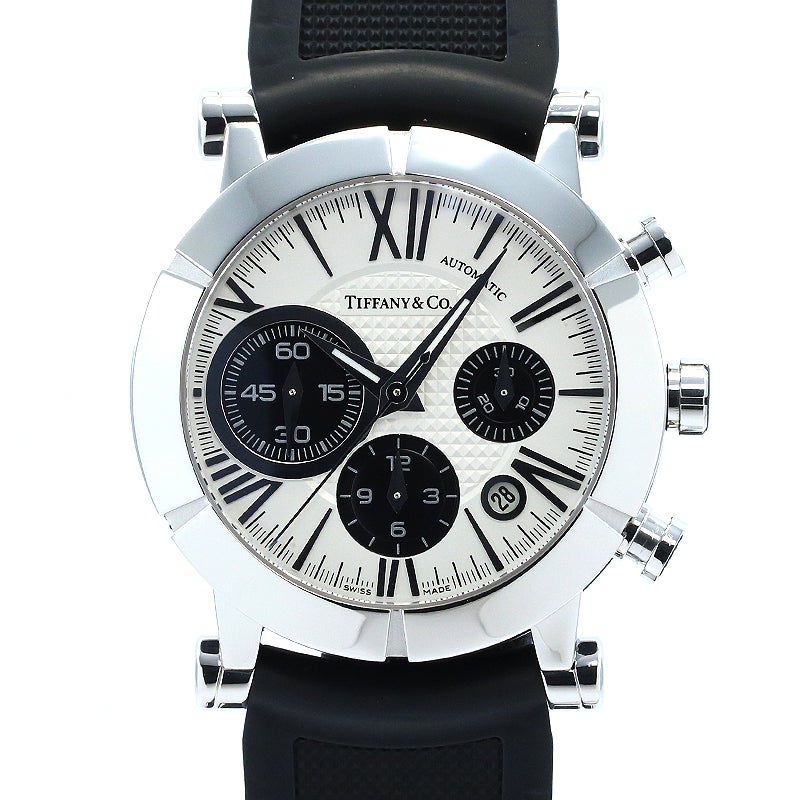 【中古】TIFFANY & CO. ATLAS GENT CHRONOGRAPH ティファニー アトラス ジェント クロノグラフ Z1000.82.12A21A91A