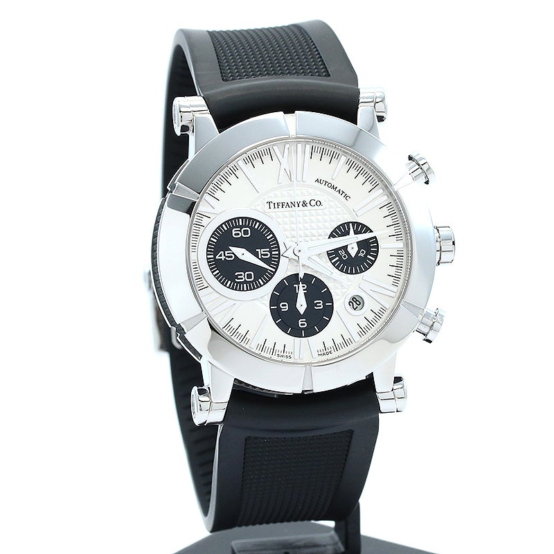 【中古】TIFFANY & CO. ATLAS GENT CHRONOGRAPH ティファニー アトラス ジェント クロノグラフ Z1000.82.12A21A91A