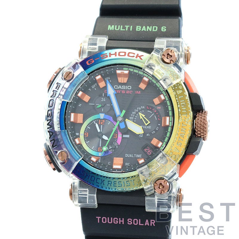 【中古】CASIO G-SHOCK FROGMAN BORNEO RAINBOW TOAD カシオ Gショック フロッグマン ボルネオ・レインボー・トード GWF-A1000BRT-1AJR
