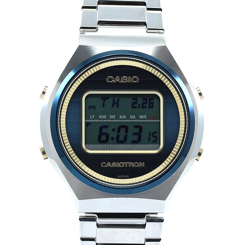 【中古】CASIO CASIOTRON CASIO WATCH 50TH ANNIVERSARY EDITION カシオ カシオトロン カシオウオッチ50周年記念モデル TRN-50SS-2AJR