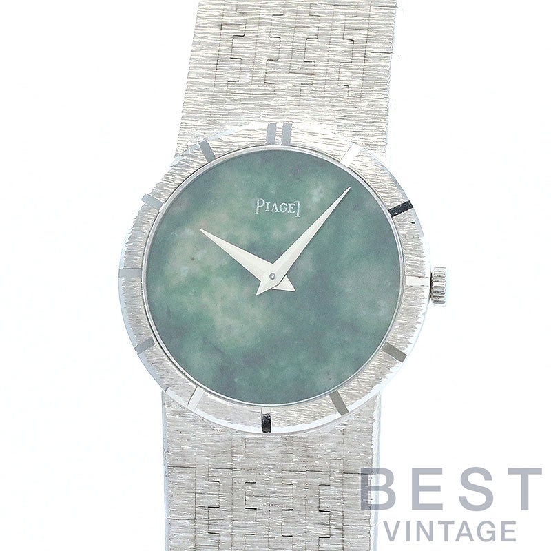 【中古】PIAGET VINTAGE ROUND SHAPE WATCH GREEN JADE DIAL ピアジェ ヴィンテージ ラウンドシェイプウォッチ グリーンジェイド 9701 A6