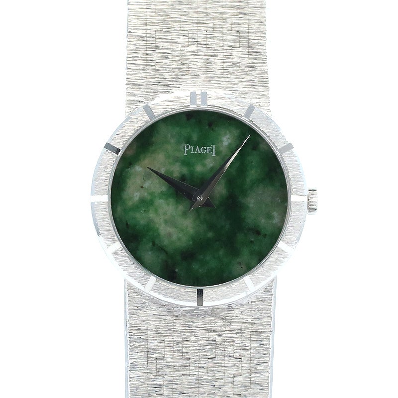 【中古】PIAGET VINTAGE ROUND SHAPE WATCH GREEN JADE DIAL ピアジェ ヴィンテージ ラウンドシェイプウォッチ グリーンジェイド 9701 A6