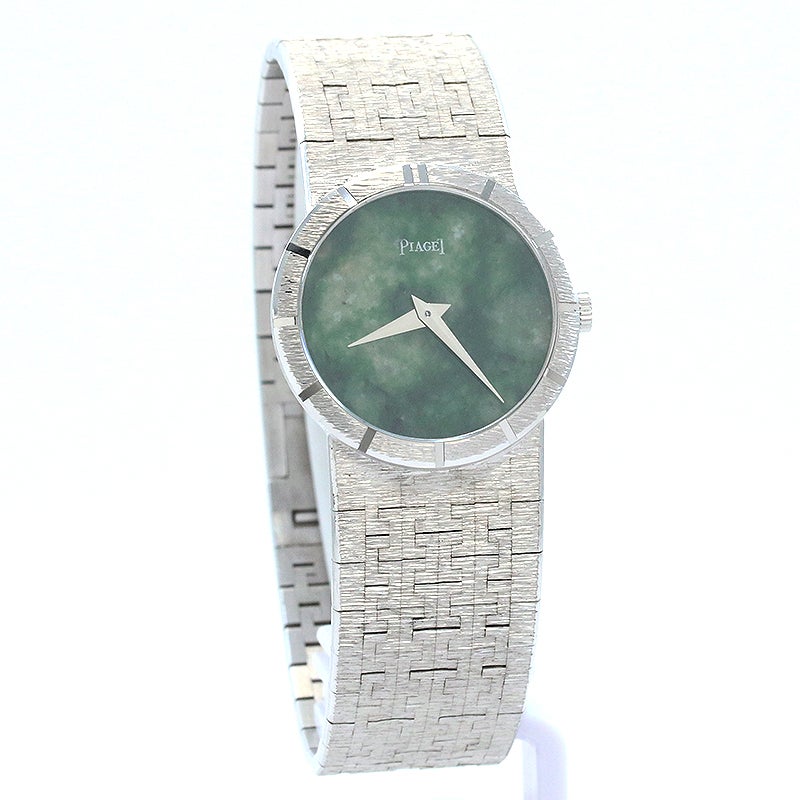 【中古】PIAGET VINTAGE ROUND SHAPE WATCH GREEN JADE DIAL ピアジェ ヴィンテージ ラウンドシェイプウォッチ グリーンジェイド 9701 A6