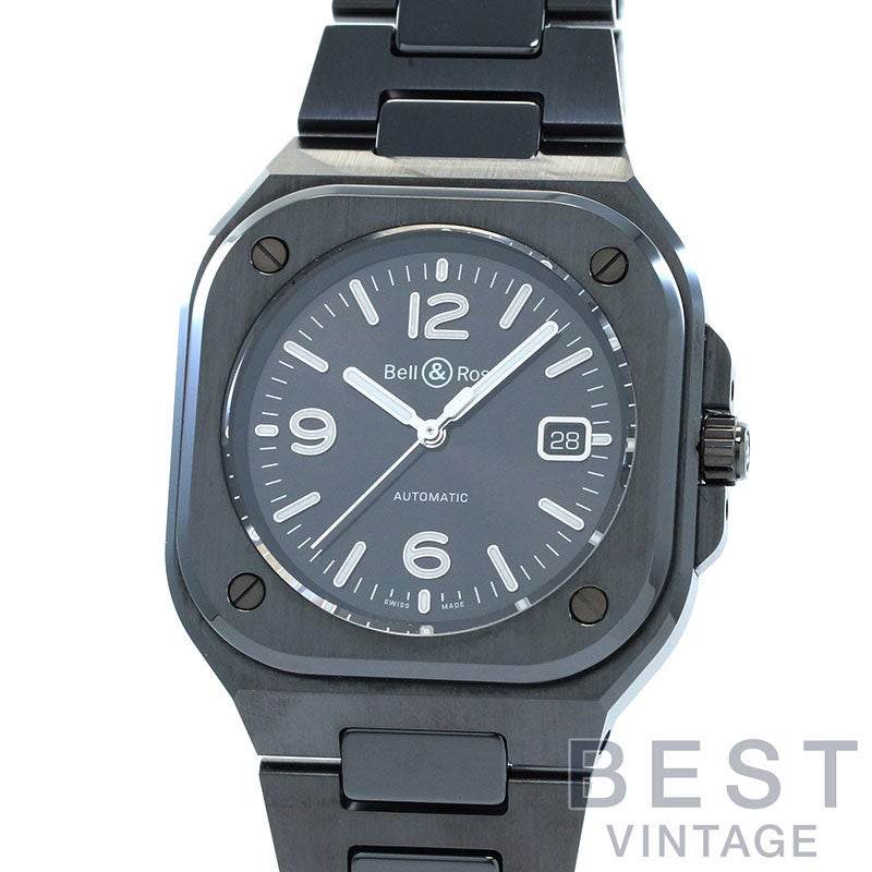 【中古】BELL & ROSS BR-05 BLACK CERAMIC ベル&ロス BR05 ブラック セラミック BR05A-BL-CE/SCE