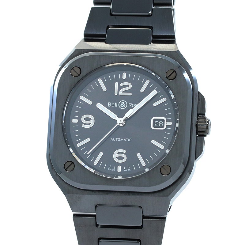 【中古】BELL & ROSS BR-05 BLACK CERAMIC ベル&ロス BR05 ブラック セラミック BR05A-BL-CE/SCE