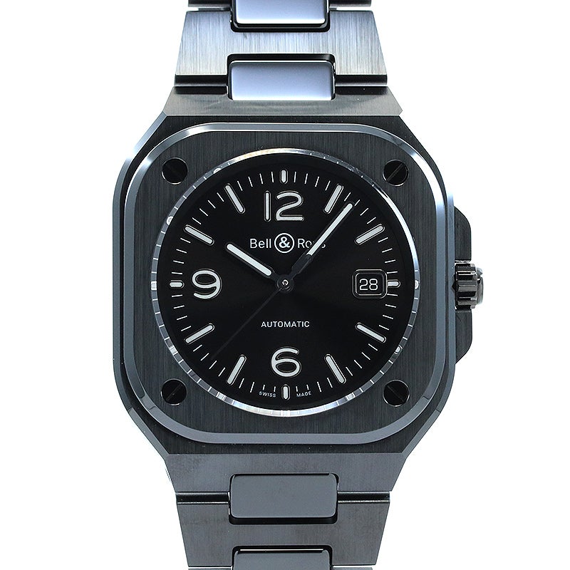 【中古】BELL & ROSS BR-05 BLACK CERAMIC ベル&ロス BR05 ブラック セラミック BR05A-BL-CE/SCE