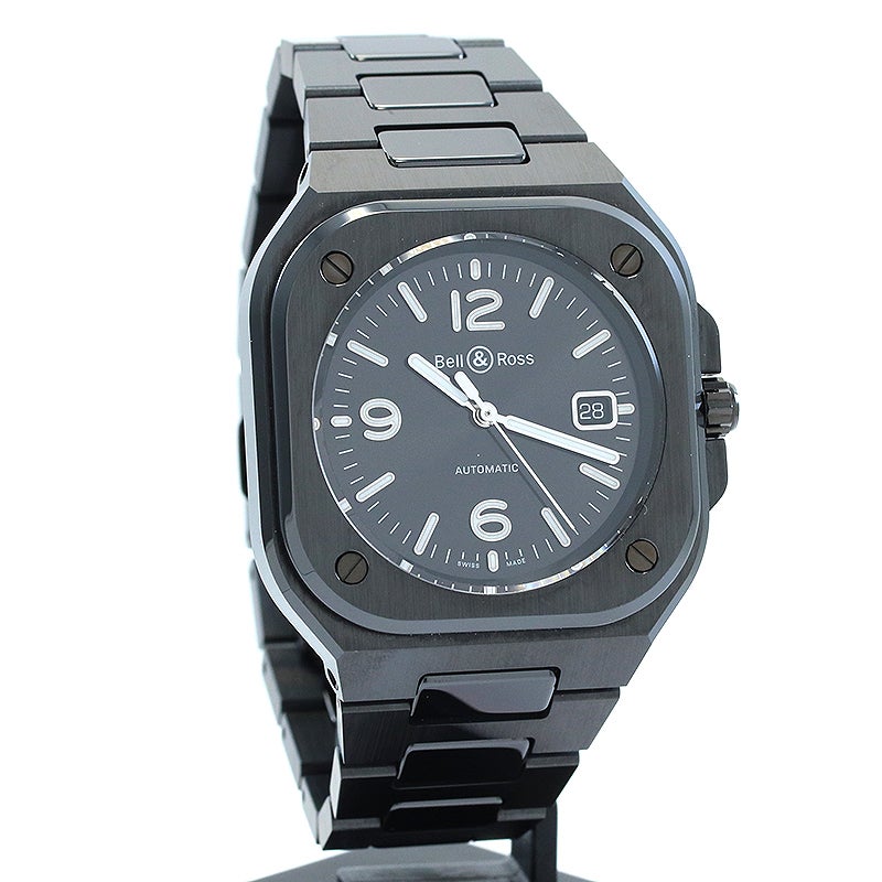 【中古】BELL & ROSS BR-05 BLACK CERAMIC ベル&ロス BR05 ブラック セラミック BR05A-BL-CE/SCE