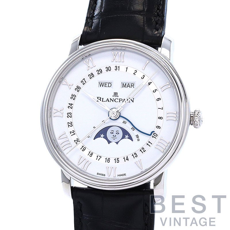 【中古】BLANCPAIN VILLERET QUANTIEME COMPLET ブランパン ヴィルレ カンティエーム コンプリート カレンダー 6654A-1127-55B (N06654A011027A055B)