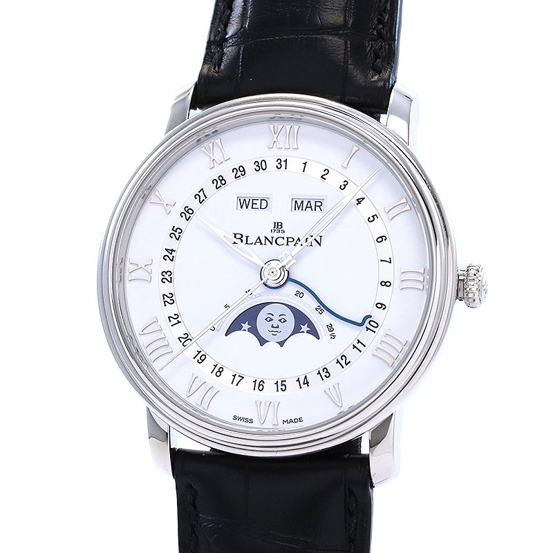 【中古】BLANCPAIN VILLERET QUANTIEME COMPLET ブランパン ヴィルレ カンティエーム コンプリート カレンダー 6654A-1127-55B (N06654A011027A055B)