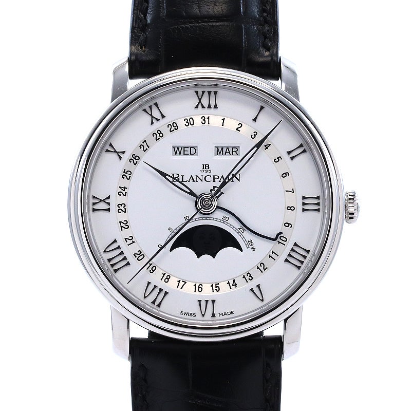 【中古】BLANCPAIN VILLERET QUANTIEME COMPLET ブランパン ヴィルレ カンティエーム コンプリート カレンダー 6654A-1127-55B (N06654A011027A055B)
