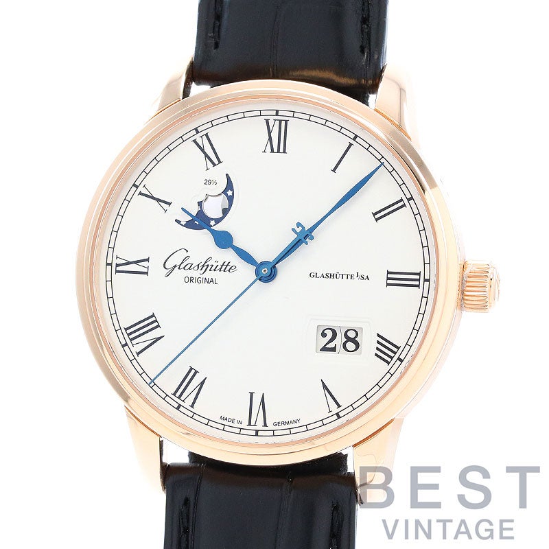 【中古】GLASHUTTE ORIGINAL SENATOR PANORAMA DATE MOON PHASE グラスヒュッテ・オリジナル セネタ パノラマデイト ムーンフェイズ W10004321504 (100-04-32-15-04)
