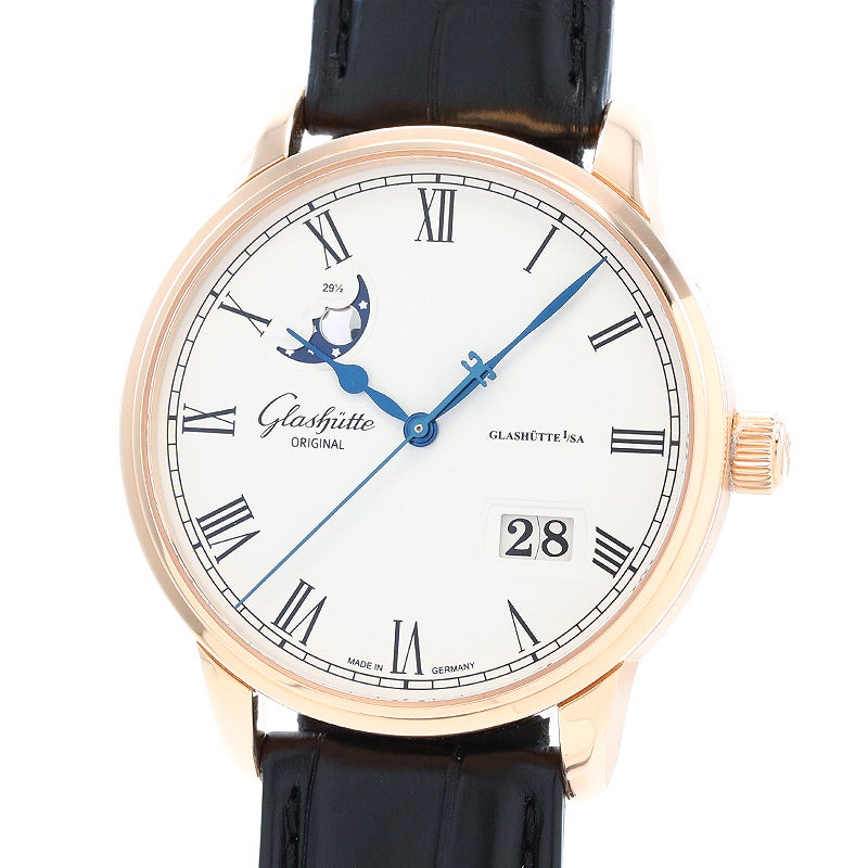【中古】GLASHUTTE ORIGINAL SENATOR PANORAMA DATE MOON PHASE グラスヒュッテ・オリジナル セネタ パノラマデイト ムーンフェイズ W10004321504 (100-04-32-15-04)