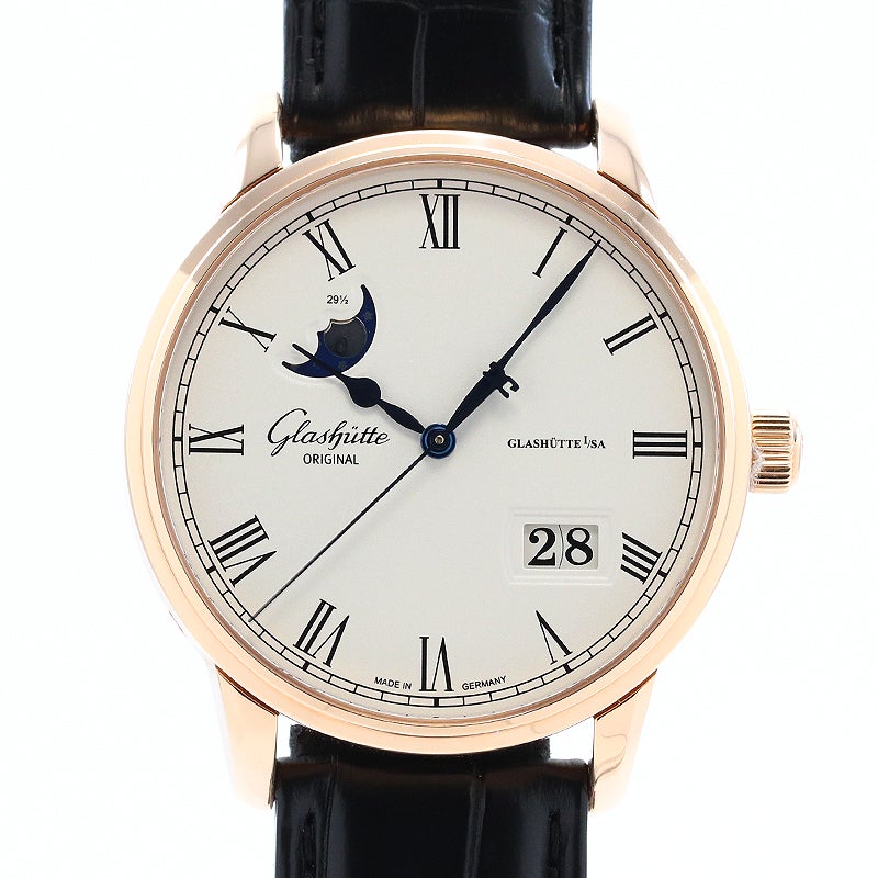 【中古】GLASHUTTE ORIGINAL SENATOR PANORAMA DATE MOON PHASE グラスヒュッテ・オリジナル セネタ パノラマデイト ムーンフェイズ W10004321504 (100-04-32-15-04)