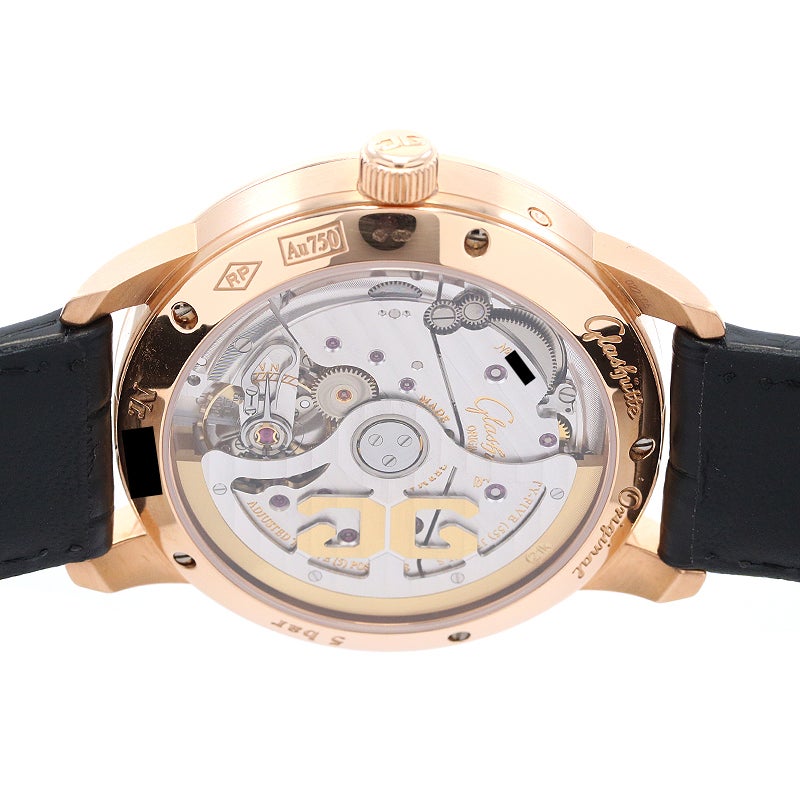 【中古】GLASHUTTE ORIGINAL SENATOR PANORAMA DATE MOON PHASE グラスヒュッテ・オリジナル セネタ パノラマデイト ムーンフェイズ W10004321504 (100-04-32-15-04)