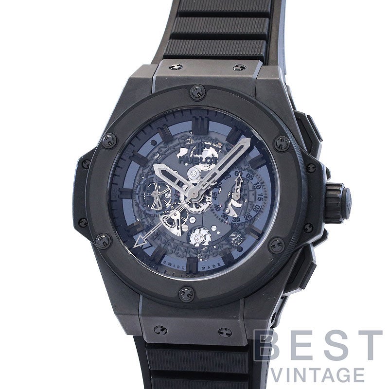 【中古】HUBLOT KING POWER UNICO ALL BLACK ウブロ キングパワー ウニコ オールブラック 701.CI.0110.RX