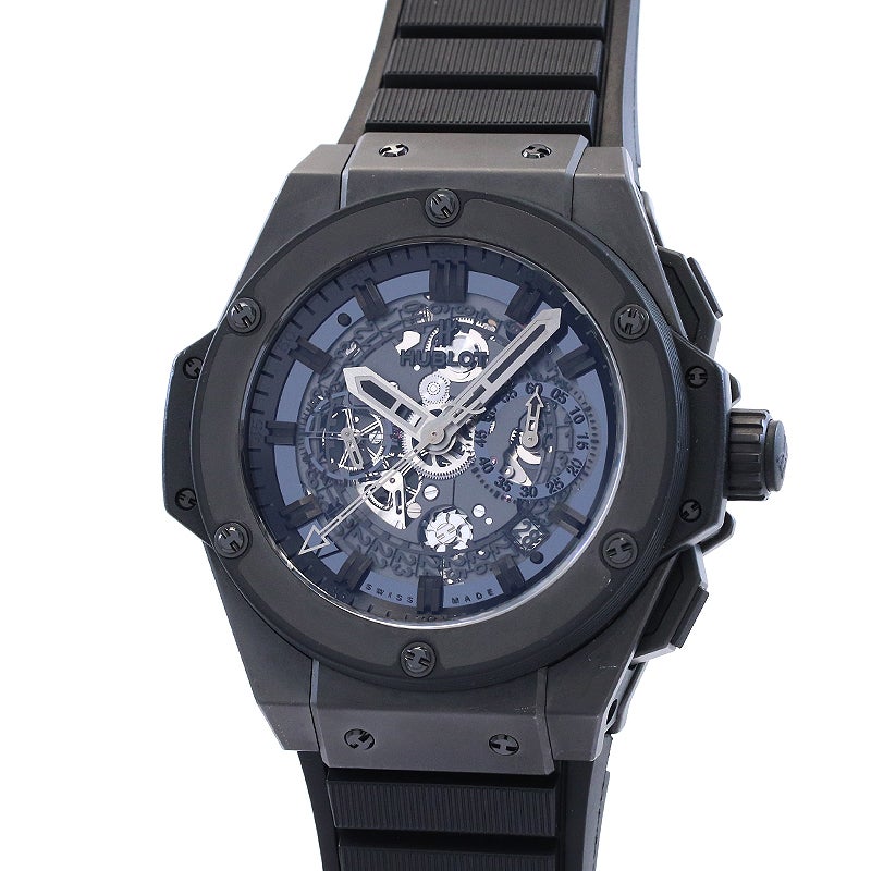 【中古】HUBLOT KING POWER UNICO ALL BLACK ウブロ キングパワー ウニコ オールブラック 701.CI.0110.RX