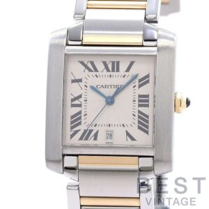 【中古】CARTIER TANK FRANCAISE LARGE MODEL カルティエ タンクフランセーズ LM W51005Q4