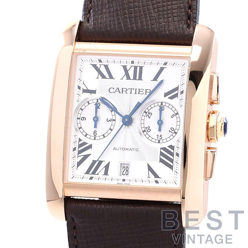【中古】CARTIER TANK MC LARGE MODEL CHRONOGRAPH カルティエ タンク MC LM クロノグラフ W5330005