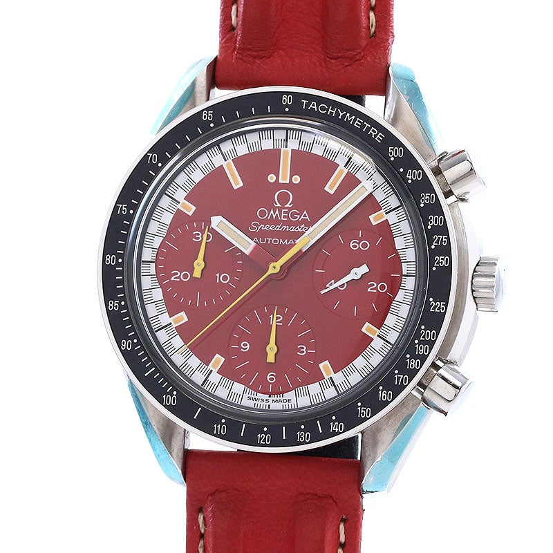 【中古】OMEGA SPEEDMASTER REDUCED RACING MICHAEL SCHUMACHER オメガ スピードマスター リデュースド ミハエルシューマッハ 3810.61.41