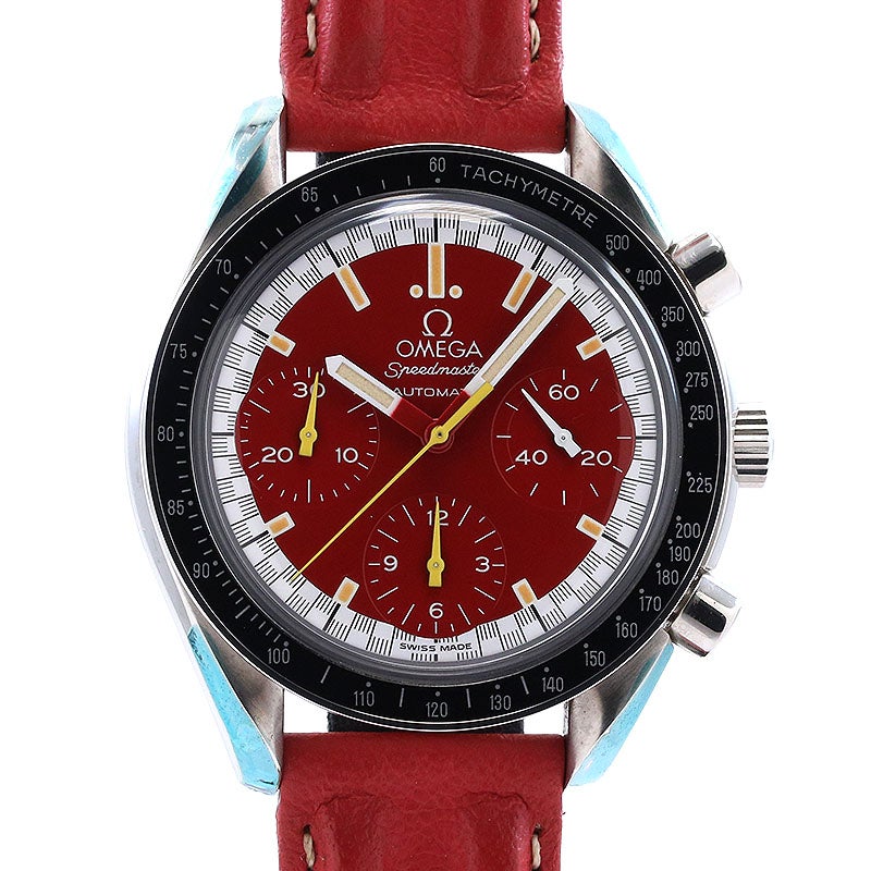 【中古】OMEGA SPEEDMASTER REDUCED RACING MICHAEL SCHUMACHER オメガ スピードマスター リデュースド ミハエルシューマッハ 3810.61.41
