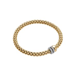 FOPE SOLO COLLECTION FLEX'IT フォッペ ソロ コレクション フレグジット ブレスレット M トリプルロンデル＆ダイヤモンドパヴェ 62506BX_PB_G_BBG_00M