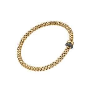 FOPE SOLO COLLECTION FLEX'IT フォッペ ソロ コレクション フレグジット ブレスレット M ダブルロンデル&ブラックダイヤモンドパヴェ 62406BX_PN_G_1GX_00M