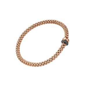 FOPE SOLO COLLECTION FLEX'IT フォッペ ソロ コレクション フレグジット ブレスレット M ダブルロンデル＆ブラックダイヤモンドパヴェ 62406BX_PN_R_1RX_00M