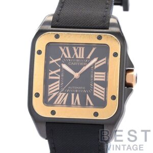 【中古】CARTIER SANTOS 100 CARBON LARGE MODEL カルティエ サントス 100 カーボン LM W2020009