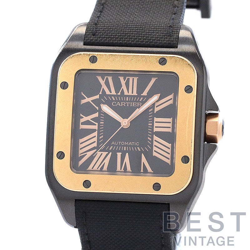 【中古】CARTIER SANTOS 100 CARBON LARGE MODEL カルティエ サントス 100 カーボン LM W2020009