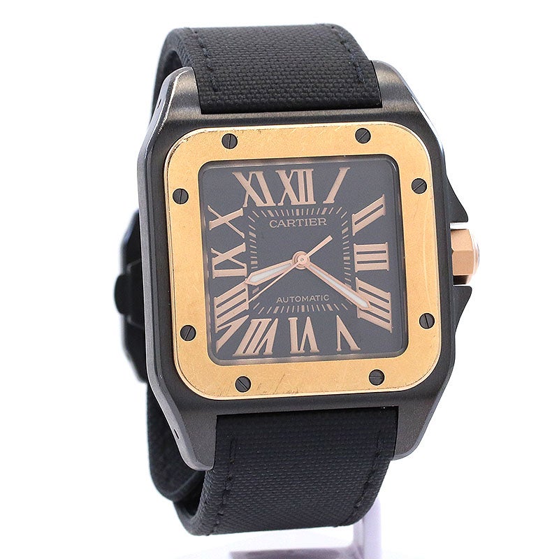 【中古】CARTIER SANTOS 100 CARBON LARGE MODEL カルティエ サントス 100 カーボン LM W2020009