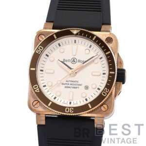 【中古】BELL & ROSS BR 03-92 DIVER WHITE BRONZE ベル&ロス BR 03-92 ダイバーホワイト ブロンズ BR0392-D-WH-BR/SCA