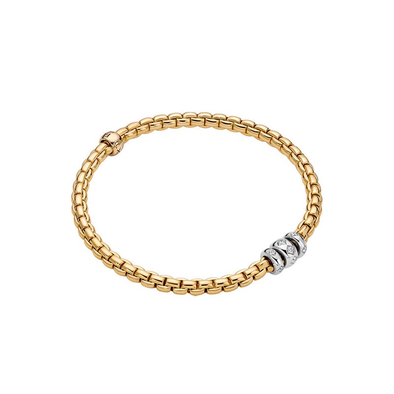 FOPE EKA COLLECTION FLEX'IT フォッペ エカ コレクション フレグジット ブレスレット M ロンバス ダイヤモンドセッティング 73101B3_PB_G_BBB_00M