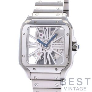 【中古】CARTIER SANTOS DE CARTIER WATCH LARGE MODEL SKELETON カルティエ サントス ドゥ カルティエ ウォッチ LM スケルトン WHSA0015
