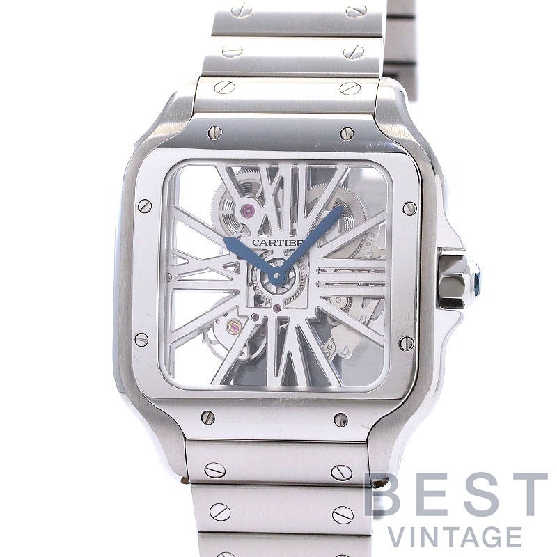 【中古】CARTIER SANTOS DE CARTIER WATCH LARGE MODEL SKELETON カルティエ サントス ドゥ カルティエ ウォッチ LM スケルトン WHSA0015