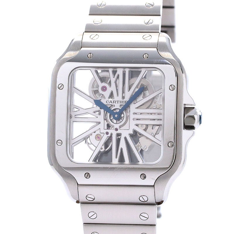 【中古】CARTIER SANTOS DE CARTIER WATCH LARGE MODEL SKELETON カルティエ サントス ドゥ カルティエ ウォッチ LM スケルトン WHSA0015