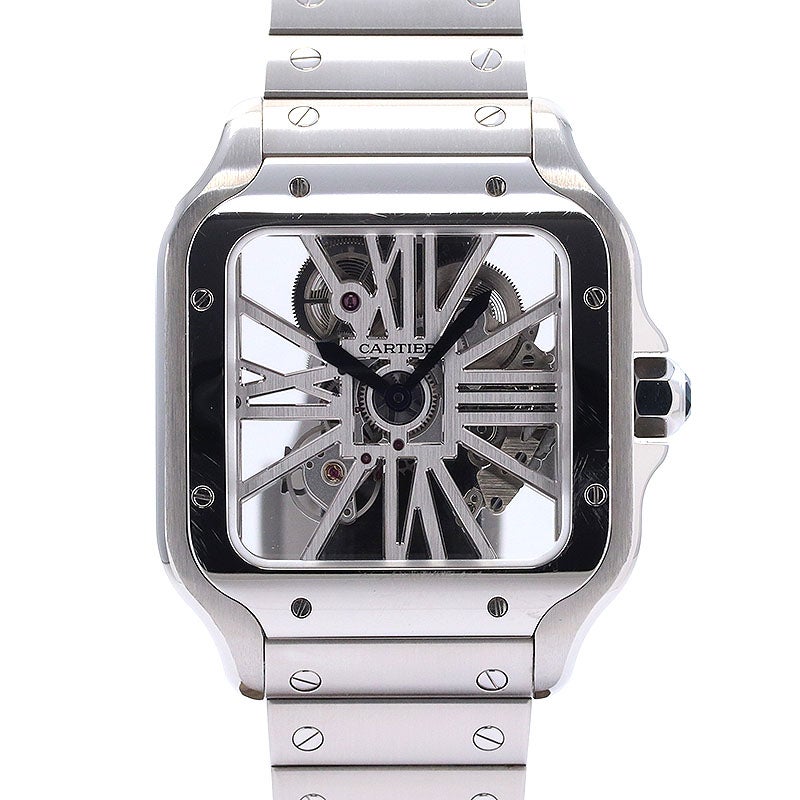 【中古】CARTIER SANTOS DE CARTIER WATCH LARGE MODEL SKELETON カルティエ サントス ドゥ カルティエ ウォッチ LM スケルトン WHSA0015