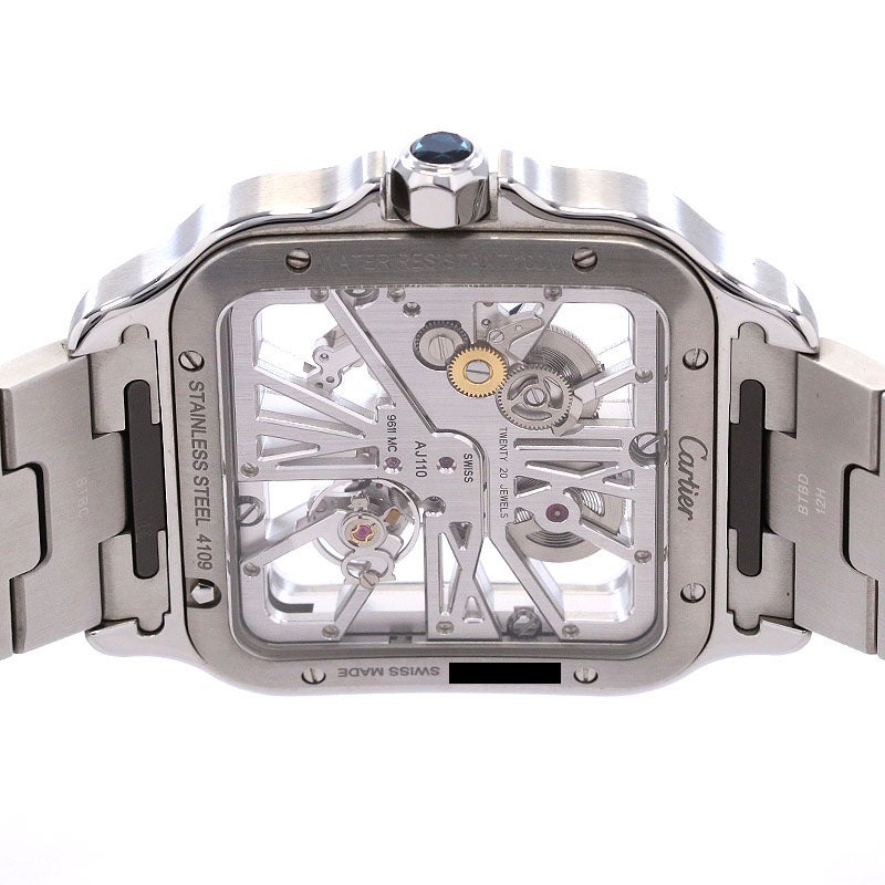 【中古】CARTIER SANTOS DE CARTIER WATCH LARGE MODEL SKELETON カルティエ サントス ドゥ カルティエ ウォッチ LM スケルトン WHSA0015