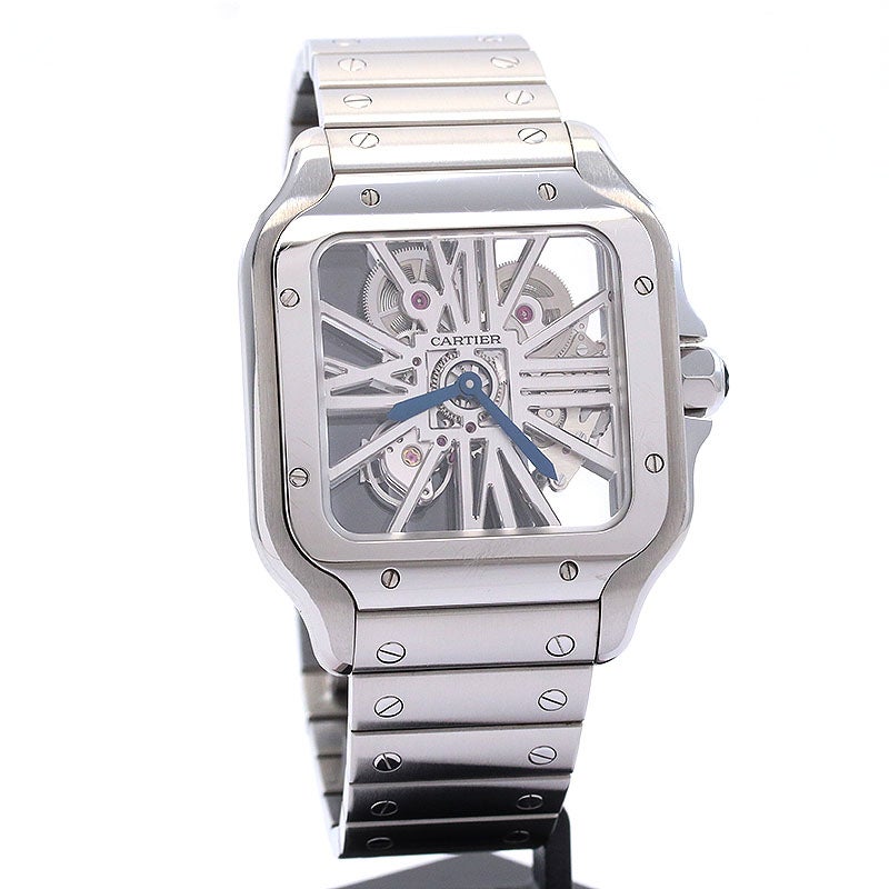 【中古】CARTIER SANTOS DE CARTIER WATCH LARGE MODEL SKELETON カルティエ サントス ドゥ カルティエ ウォッチ LM スケルトン WHSA0015