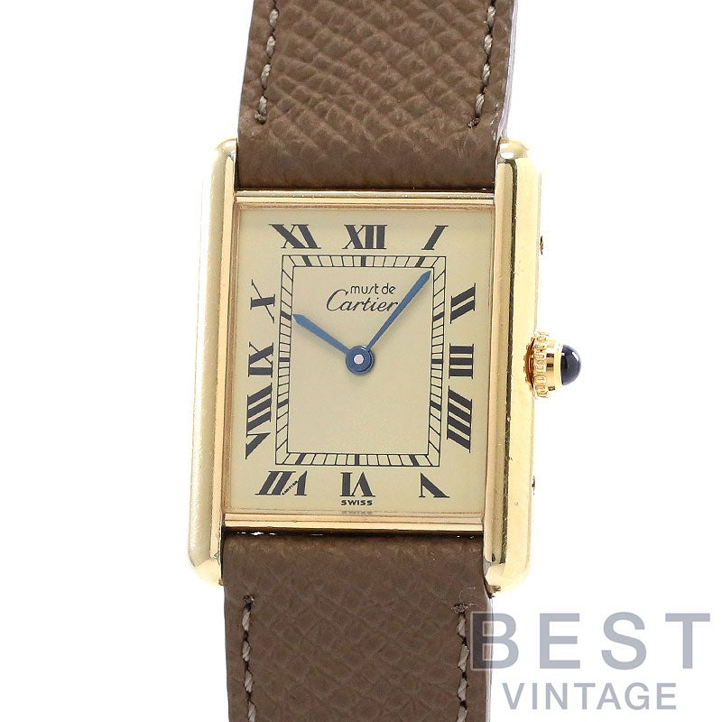 【中古】CARTIER MUST TANK LARGE MODEL VERMEIL カルティエ マスト タンク LM ヴェルメイユ W1002753 (590005)