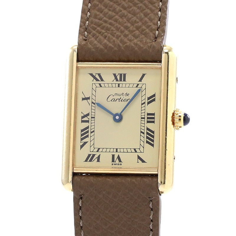 【中古】CARTIER MUST TANK LARGE MODEL VERMEIL カルティエ マスト タンク LM ヴェルメイユ W1002753 (590005)
