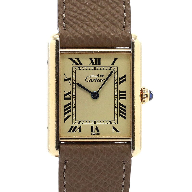【中古】CARTIER MUST TANK LARGE MODEL VERMEIL カルティエ マスト タンク LM ヴェルメイユ W1002753 (590005)