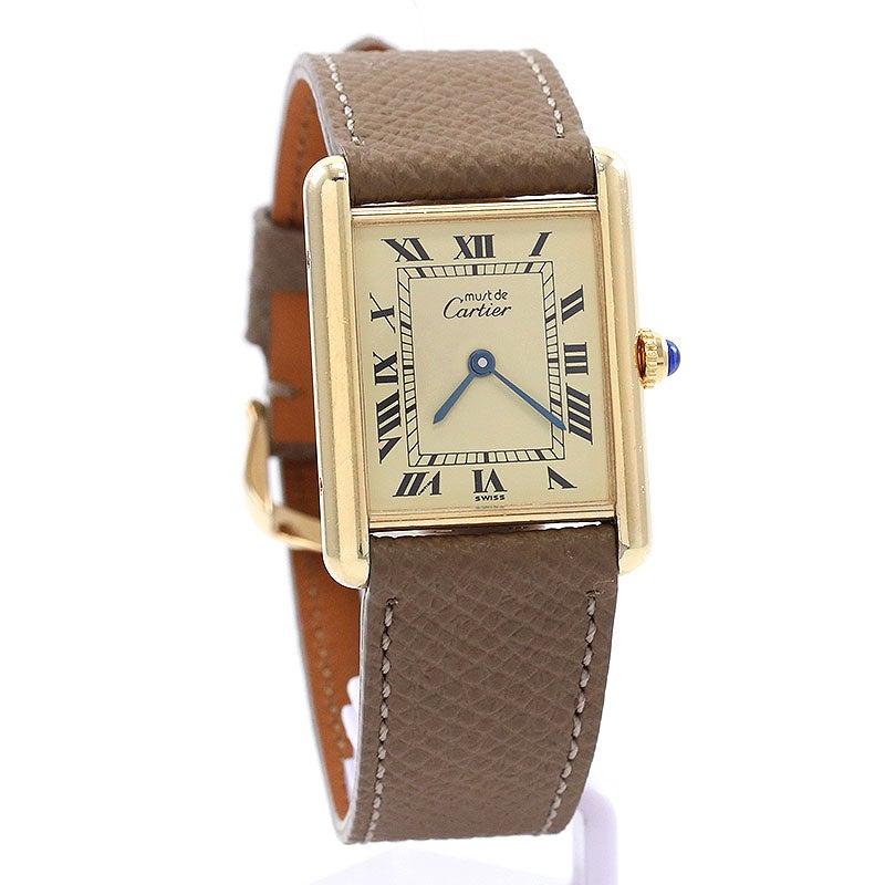 【中古】CARTIER MUST TANK LARGE MODEL VERMEIL カルティエ マスト タンク LM ヴェルメイユ W1002753 (590005)